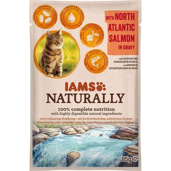 IAMS NATURALLY POCHON SAUMON 1-(805416)