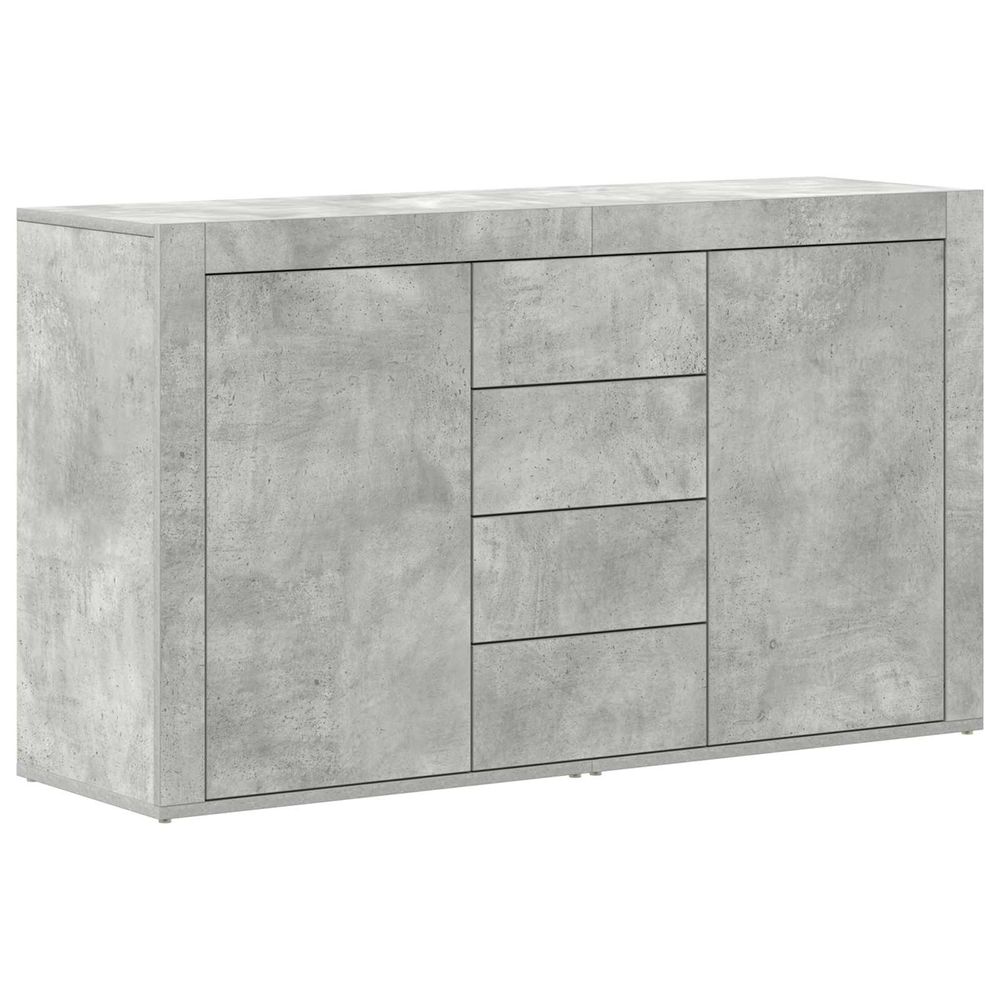 Buffet gris béton 120 x 36 x 69 cm bois d'ingénierie