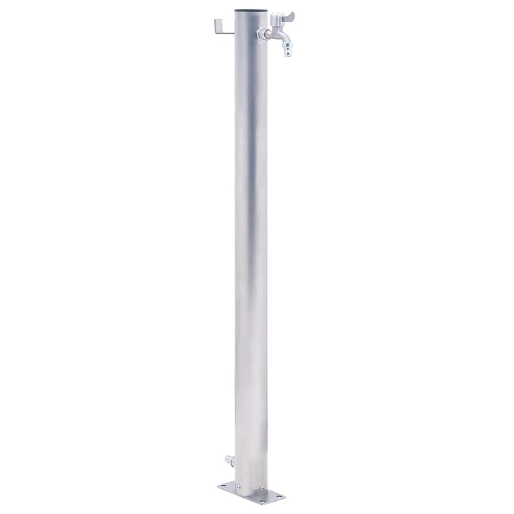 Colonne à eau de jardin 80 cm acier inoxydable rond
