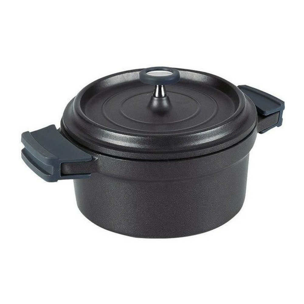 Cocotte ronde en fonte émaillée 24cm noir - 25925