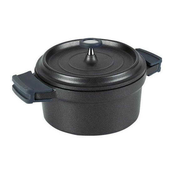 Cocotte ronde en fonte émaillée 24cm noir - 25925
