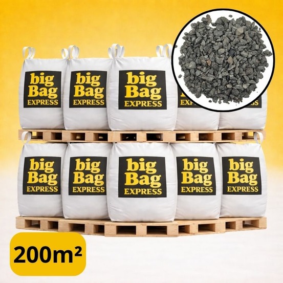 Pack 10 x big bag de +/- 1,5t ≃ 200m² gravillon “grain de riz” gris ø 2/6 mm - livraison premium