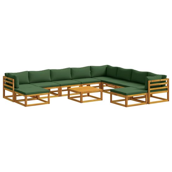 Ensemble de canapés 11 pc naturel bois d'acacia massif