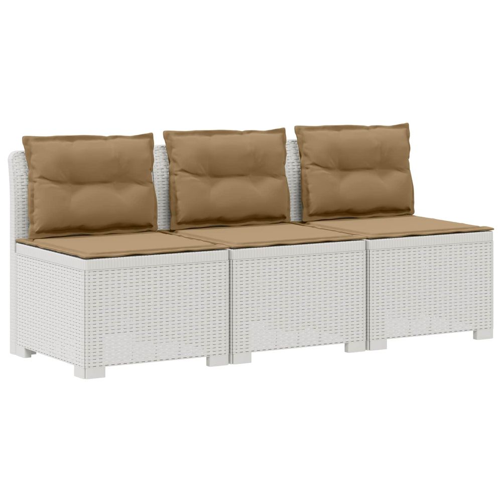 Canapé de jardin 3 places avec coussins look rattan 3 place pp