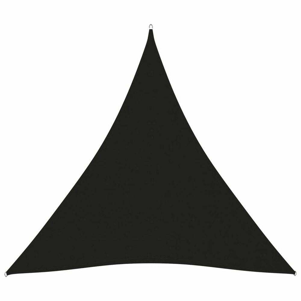 Voile toile d'ombrage parasol tissu oxford triangulaire 5 x 5 x 5 m noir
