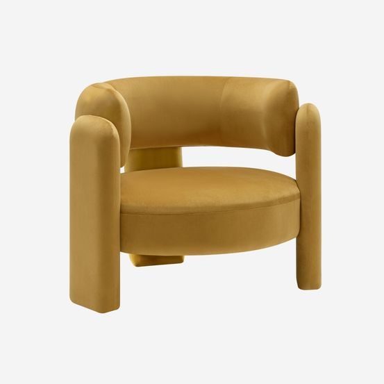 Fauteuil tripode en velours