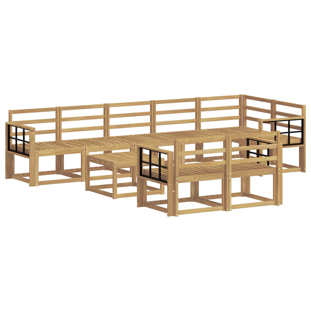 Ensemble de canapés d'extérieur 9 pcs blanc