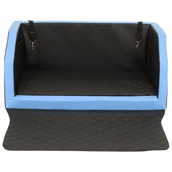 Velinda panier de voiture pour chien 90x55 cm — noir, bleu