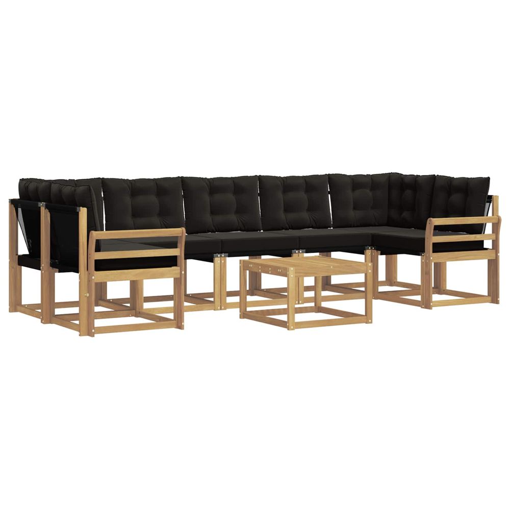 Ensemble de canapés d'extérieur 8 pc blanc et noir