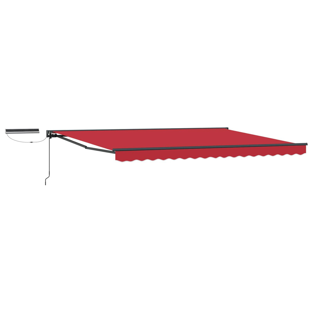 Auvent rétractable électrique rouge 4 × 3,5 m