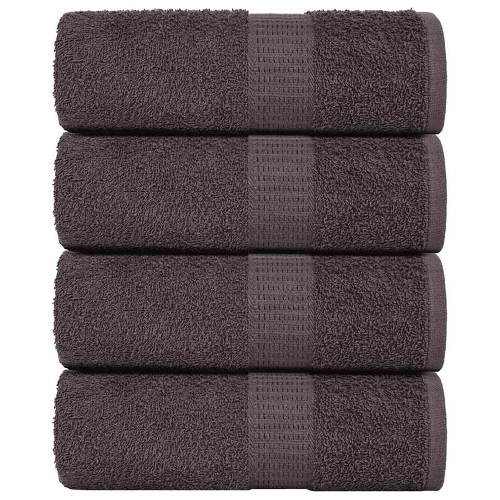 Gants de toilette frogn 4 pcs anthracite 15x21 cm 360 g/m²