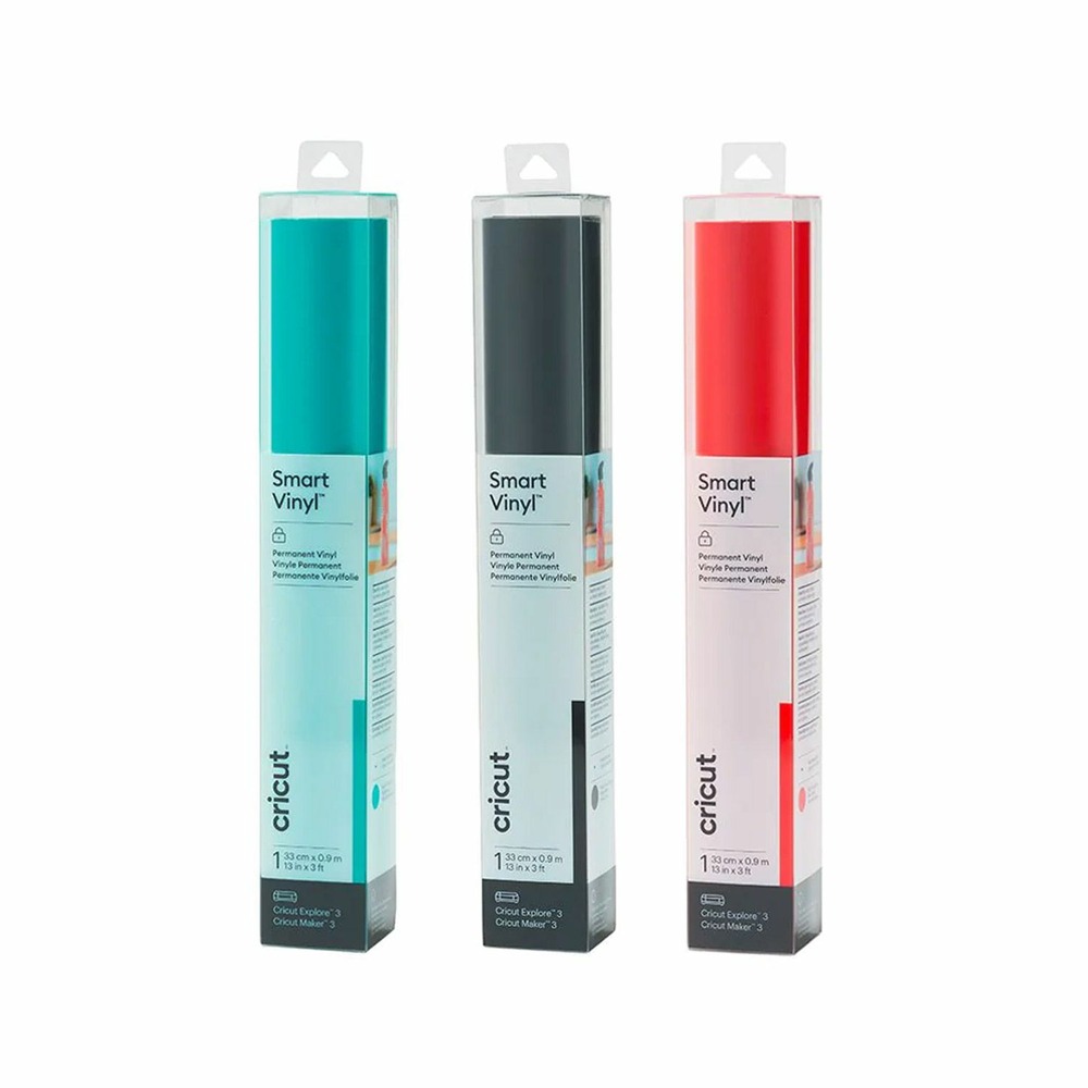 3 vinyles permanents 91 x 33 cm - aqua, noir, rouge