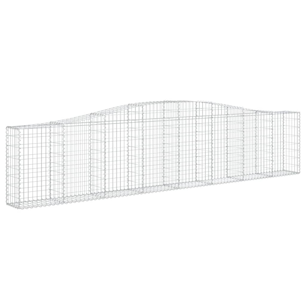 Panier de gabions arqué 400x30x80/100 cm fer galvanisé