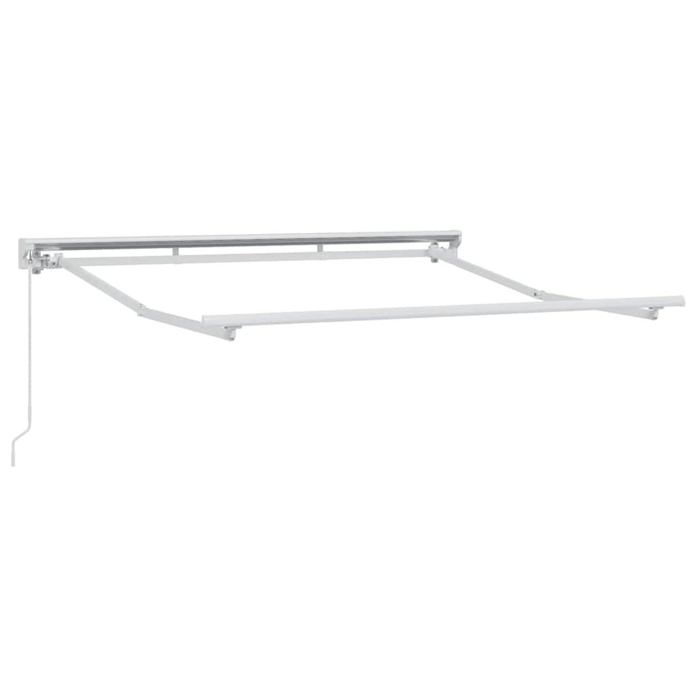 Cadre d'auvent réglable blanc 2,5 x 2 m acier