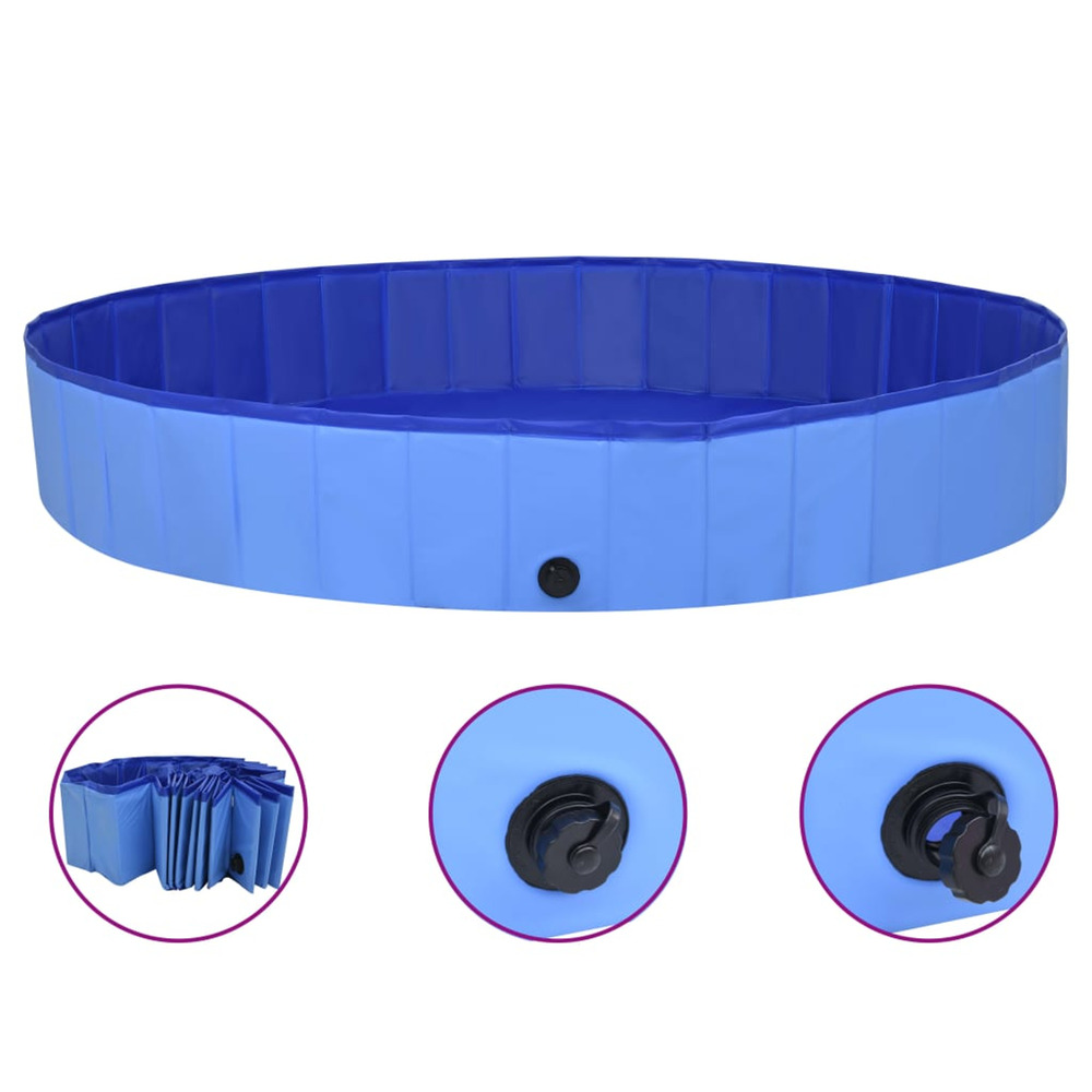 Piscine pliable pour chiens Bleu