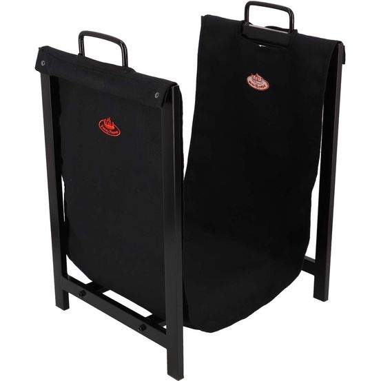 Porte bûches en tissu avec support en métal