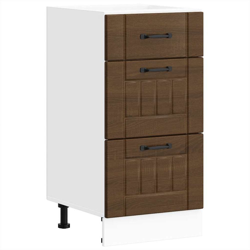 Armoire de cuisine lucca chêne marron bois ingénierie