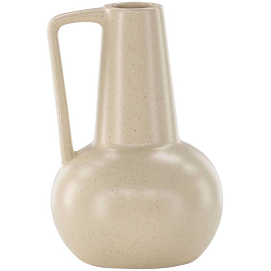 Vase en grès lane beige et noir