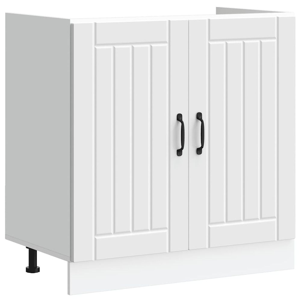 Meuble de base de lavabo lucca blanc bois d'ingénierie