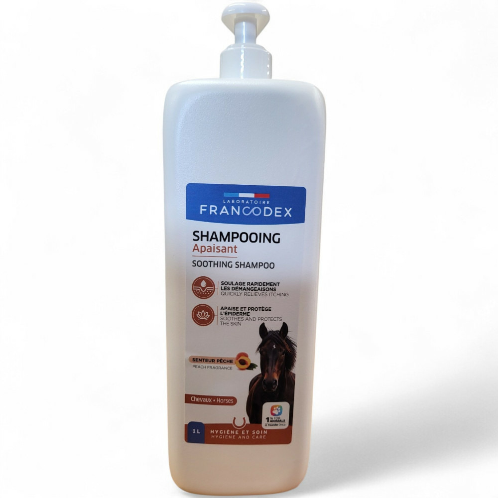 Shampooing apaisant pour chevaux - bidon de 1 litre - francodex