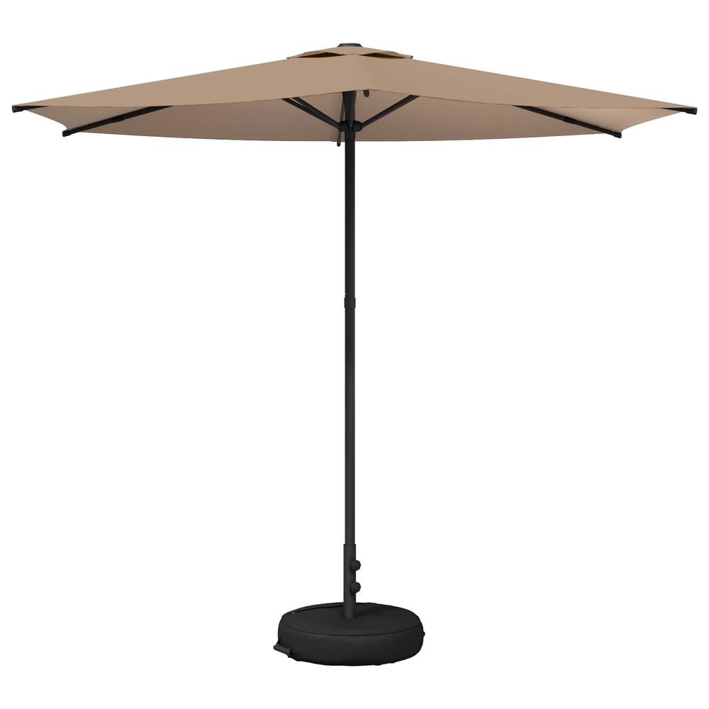 Parasol de jardin avec base rectangulaire 2,7 x 2,7 m polyester