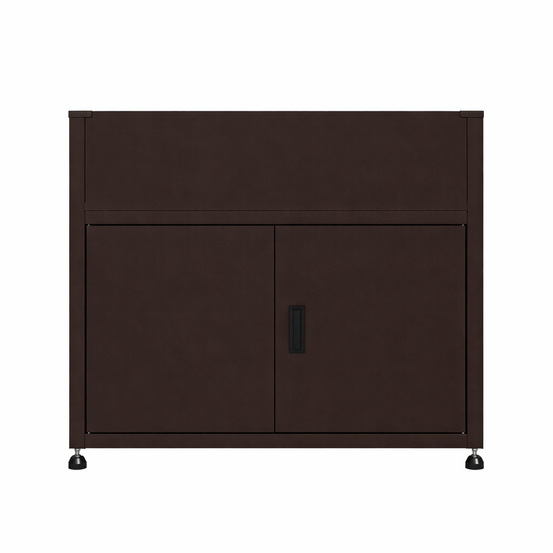 Armoire extérieure avec jardinière intégrée – acier galvanisé marron – rangement pour balcon