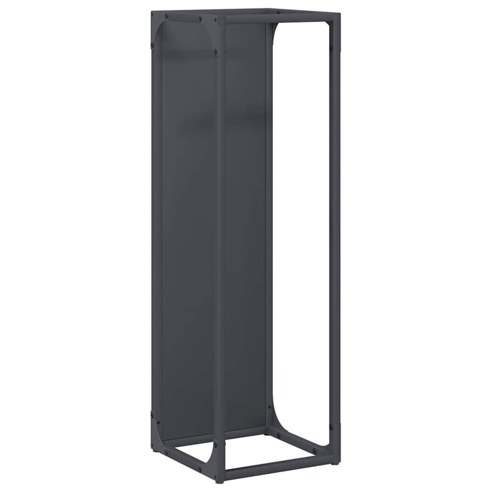 Portant de bois chauffage anthracite 25x25x80 cm
