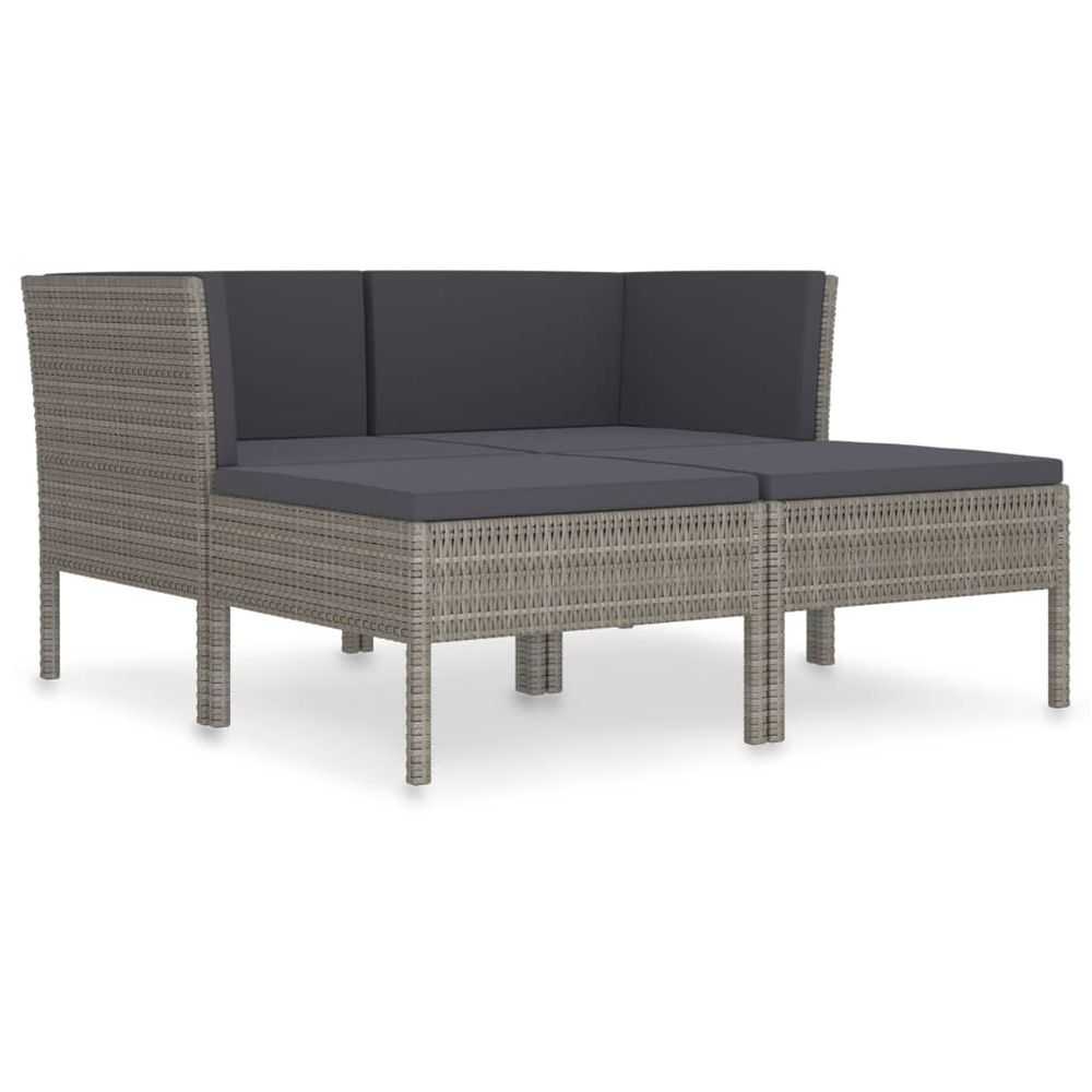 Salon de jardin 4 pcs avec coussins