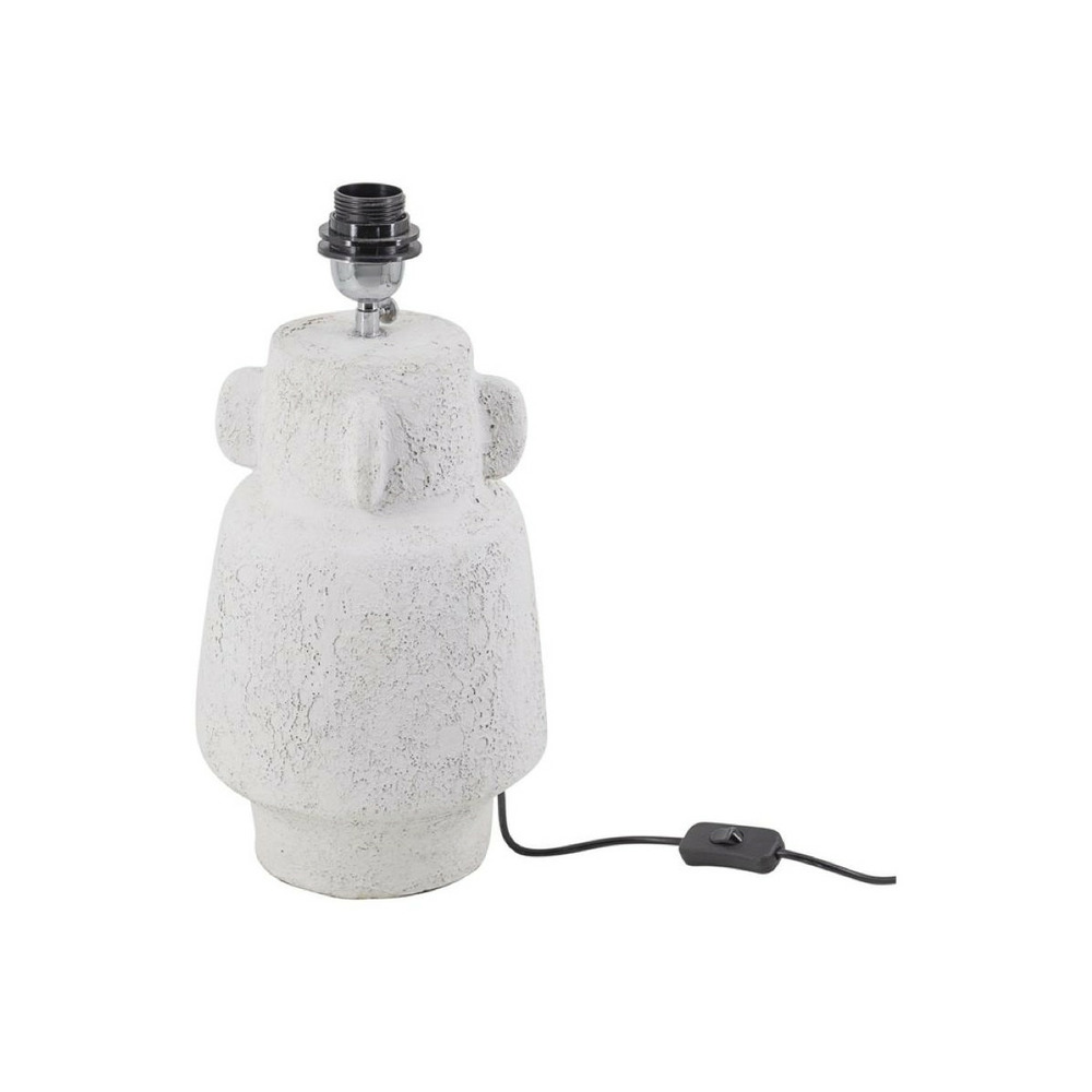 Lampe argile argile blanc - décoration d'autrefois