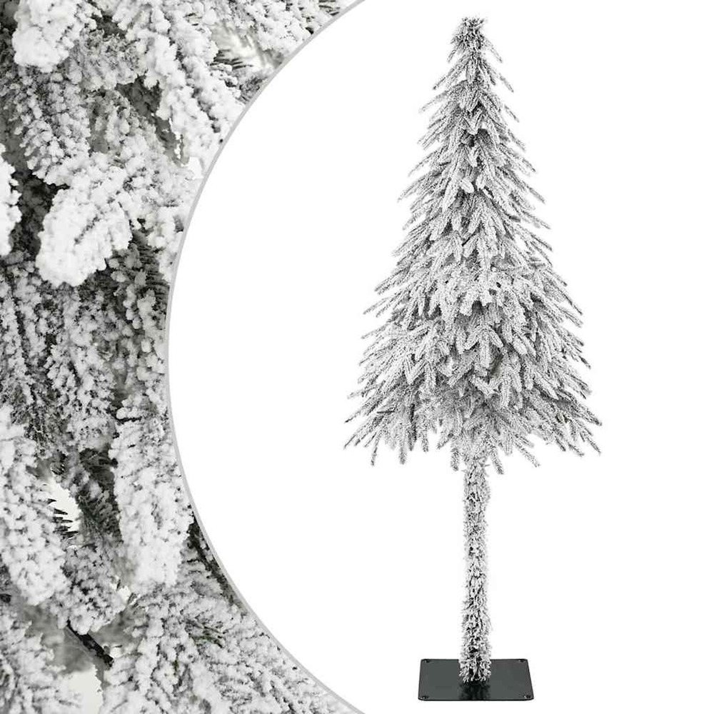 Sapin de noël artificiel avec support blanc 86 x 86 x 210 cm