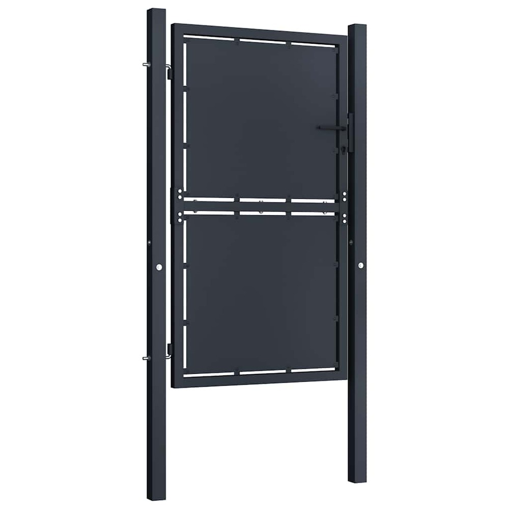 Portail de jardin en acier 100 x 175 cm anthracite