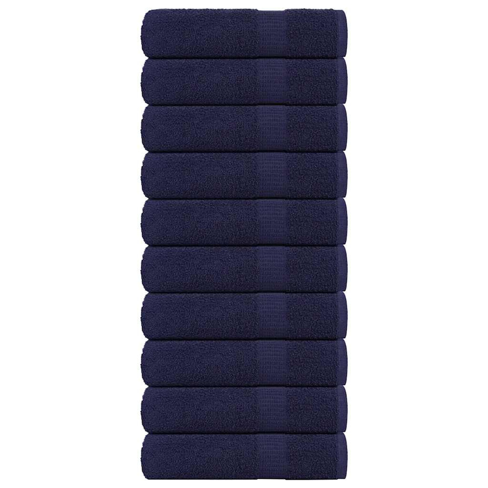 Serviettes de bain frogn 10 pcs bleu marine 100x150 cm 360 g/m²