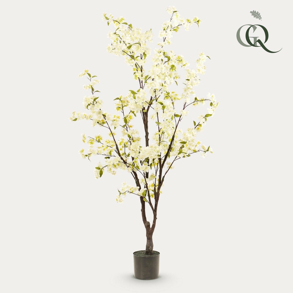 Cerisier en fleurs blanc artificiel h210cm - 175cm