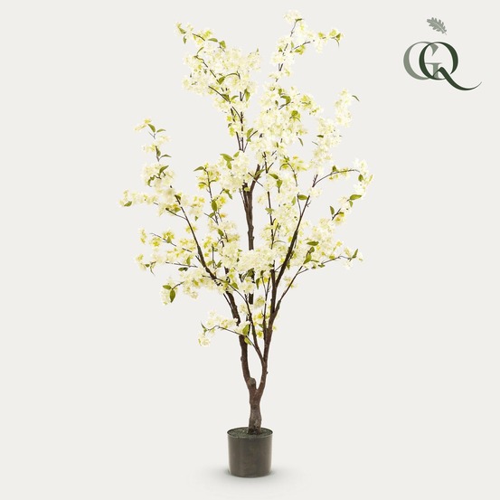 Cerisier en fleurs blanc artificiel h210cm - 175cm