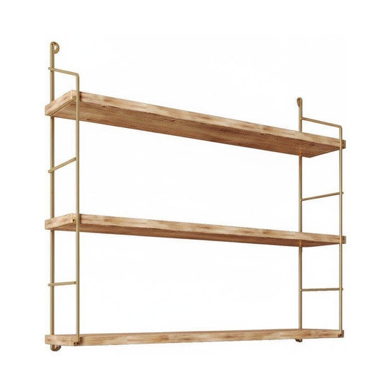 Etagère murale en bois et métal duvar
