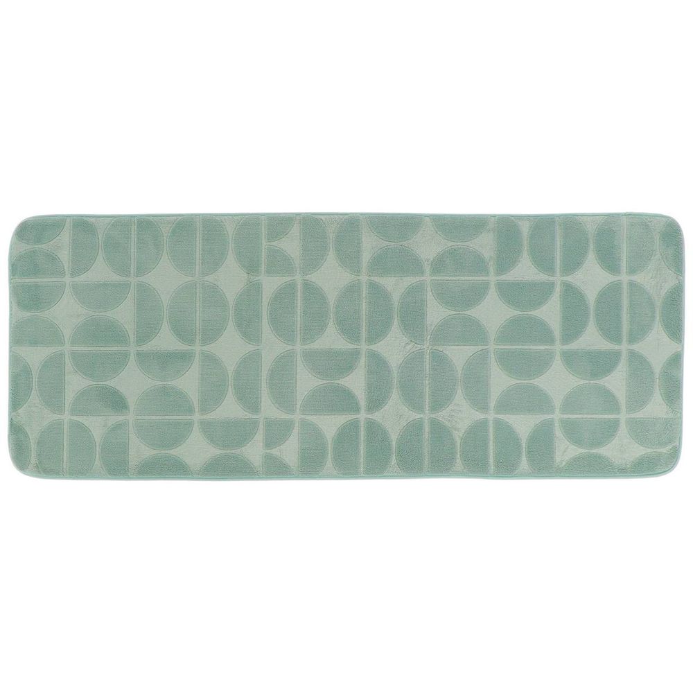 Tapis memoire de forme microfibre roy 45x120 cm - vert ecalyptus