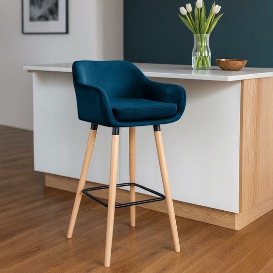 Tabouret de bar grant velours