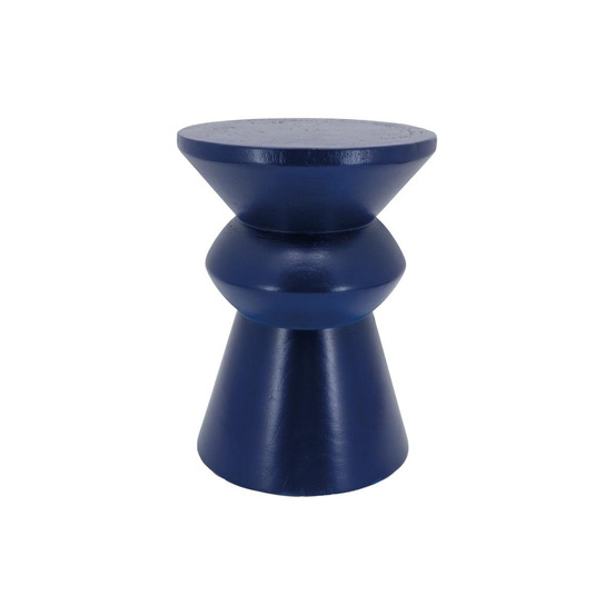 Tabouret en bois paulownia pion bleu