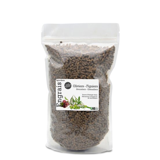 Engrais oliviers, figuiers et fruitiers mediterranéens - agro sens - sachet 1 kg