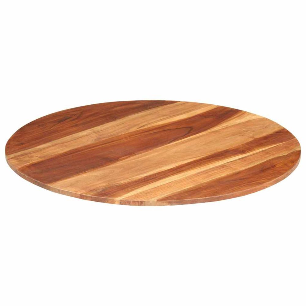 Dessus de table bois massif d'acacia rond 15-16 mm 80 cm