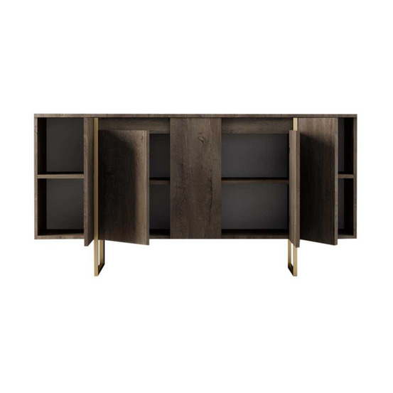 Buffet en aggloméré pieds en métal luxe