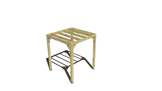 Pergola bois • 2m x 2m • indépendante • sens profondeur • livraison comprise