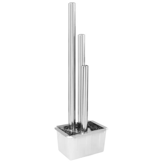 Fontaine de jardin argenté 48x34x153 cm acier inoxydable