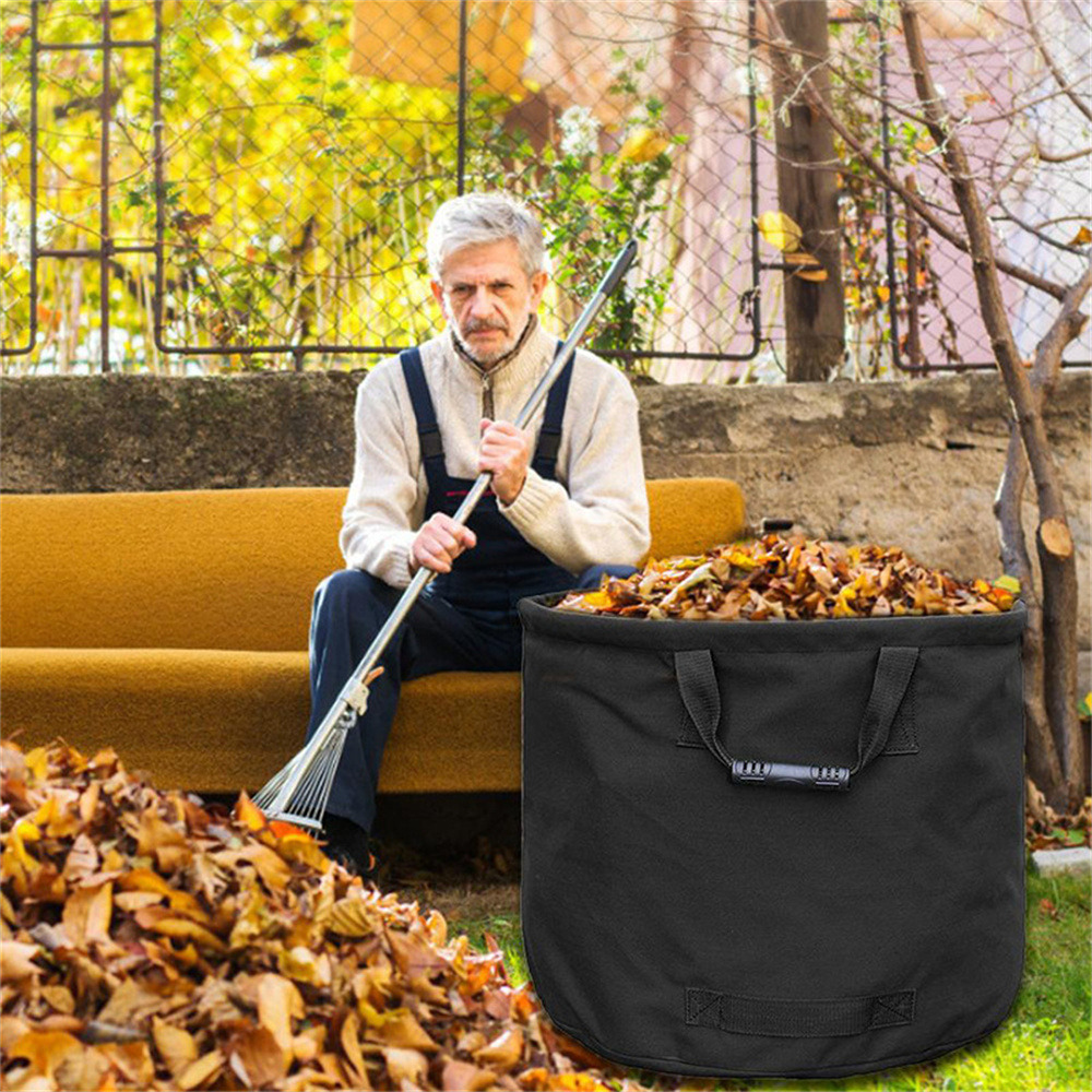 Sac de compost pliable pour jardin-noir