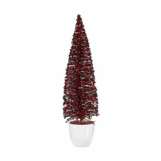 Sapin de noël grand 10 x 38 x 10 cm bleu fuchsia plastique