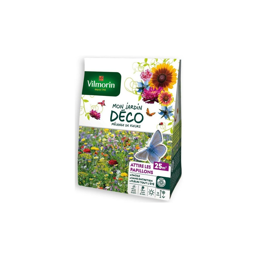 Sachet graines mélange de fleurs attire les papillons 25m2