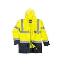 Portwest Parka Bicolore Traffic Jaune/Noir Taille M - S466YBRM - Haute Visibilité Et Protection Froid