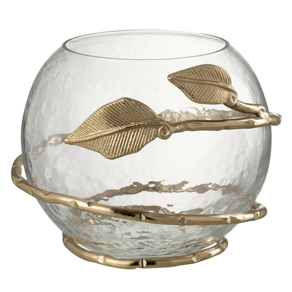 Photophore en verre feuille 