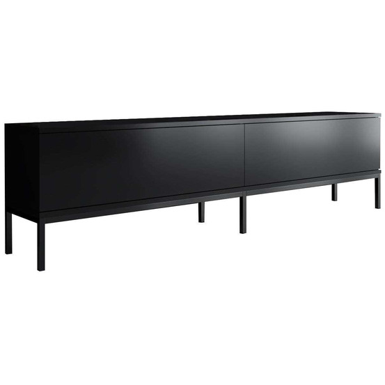 Meuble tv en aggloméré et métal lord noir