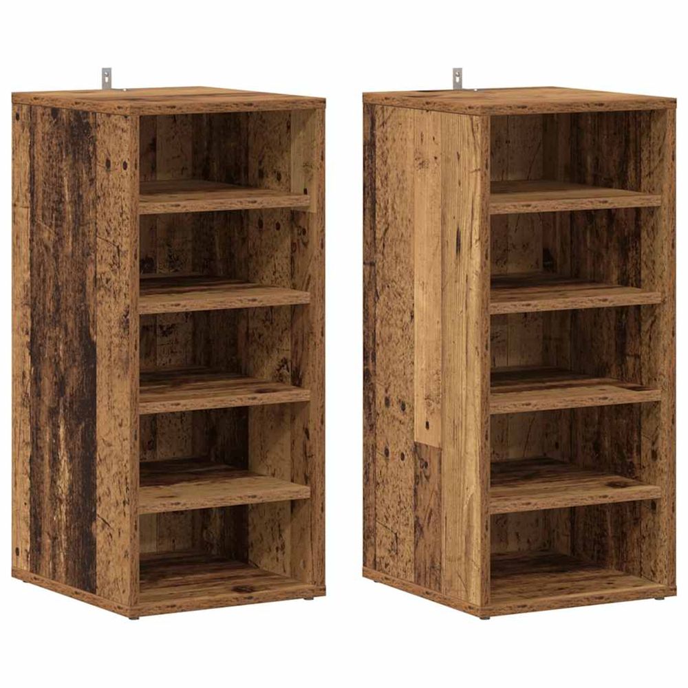 Cabinet à chaussures 32 x 35 x 70 cm bois ancien